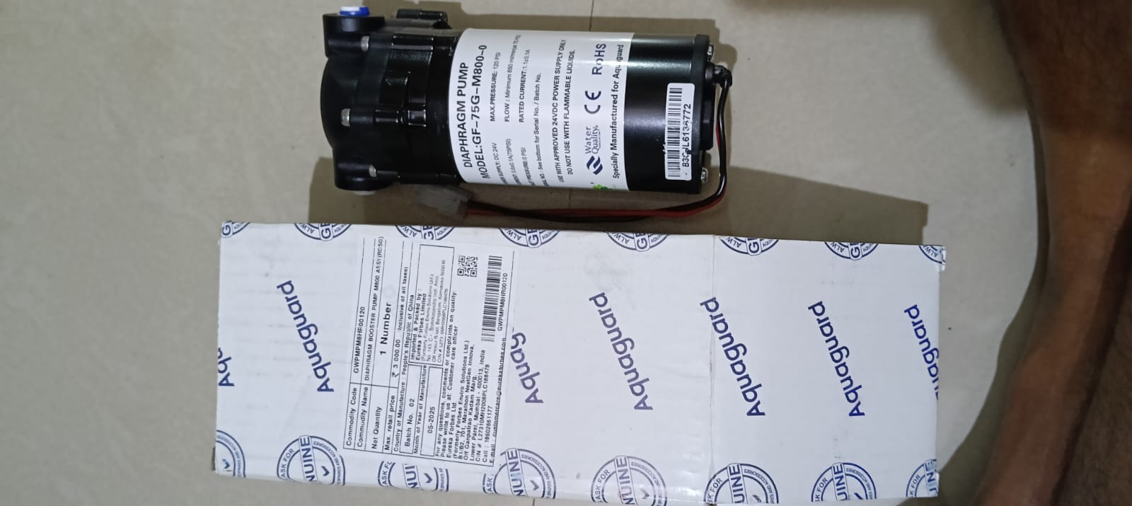 Genuine Aquaguard booster pump